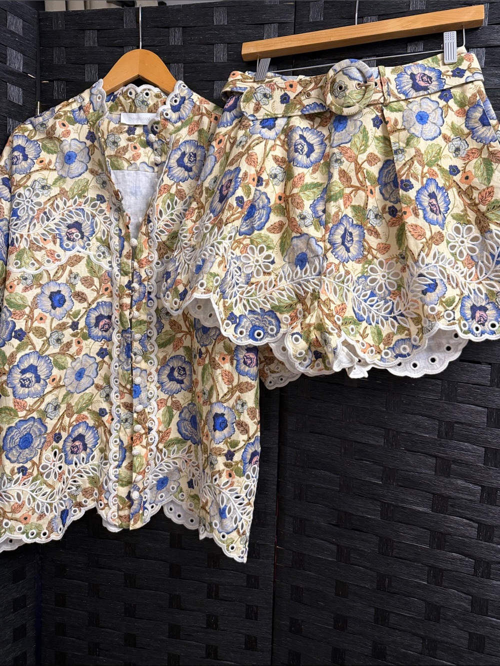 Zimmermann floral-print shirt and shorts set
